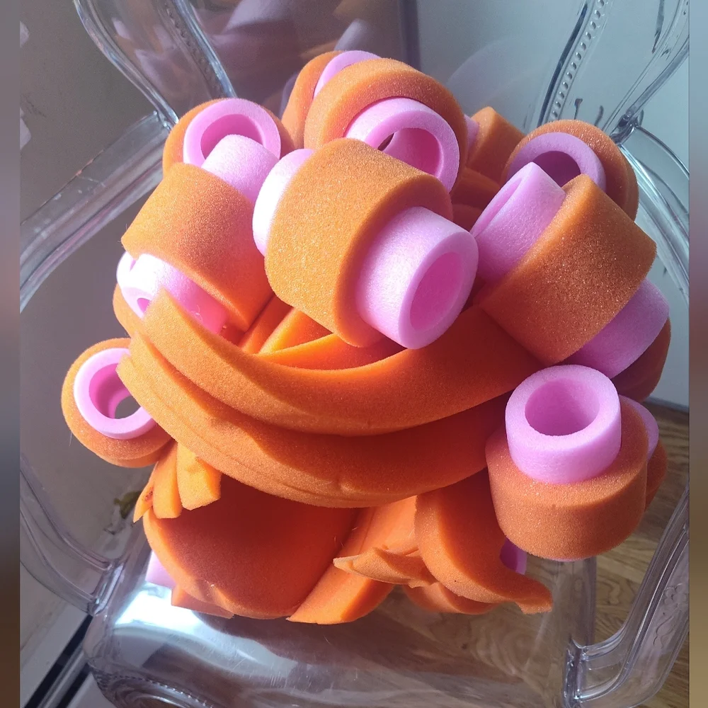 The Chris March x Target Foam Wig Rollers in pink, orange - Picture 4 of 10